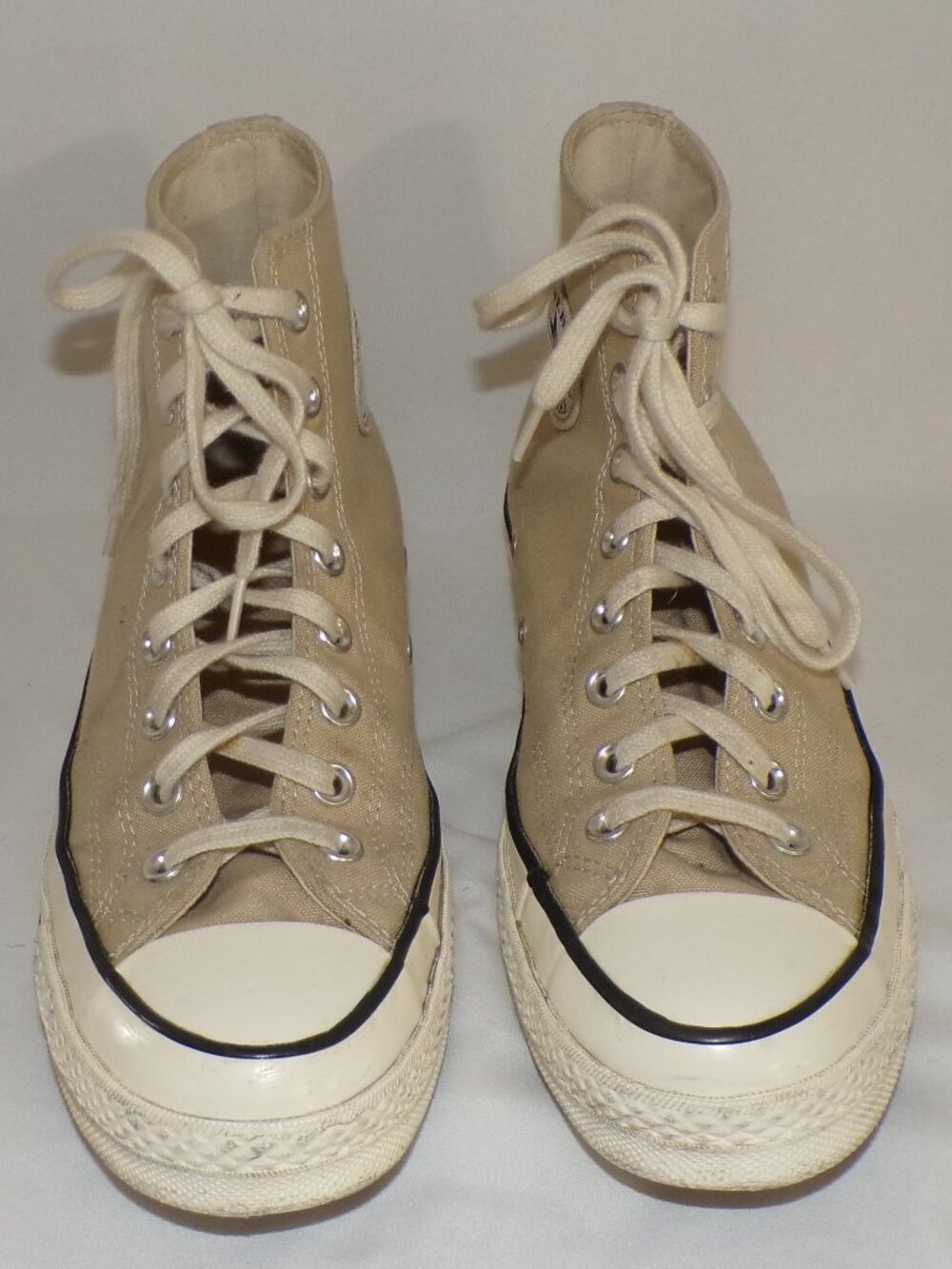 CONVERSE ALL STAR CHUCK TAYLOR 70 HIGH PLUS BEIGE CANVAS SNEAKERS